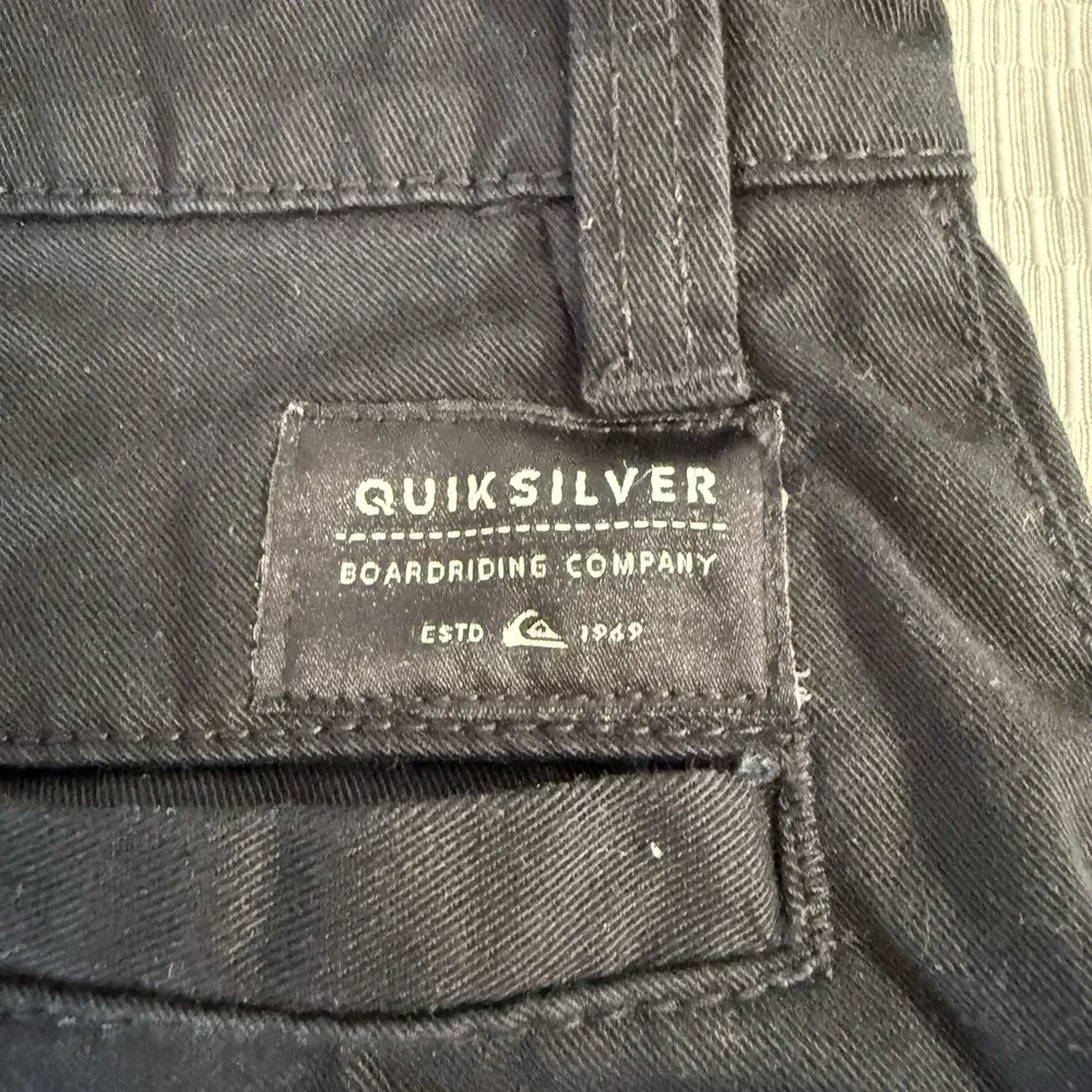 Quiksilver Pants Adult 34 Black Chino Straight Tapered Outdoor Casual Mens 30/32